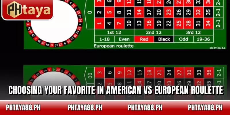 Choosing your favorite in American vs European Roulette