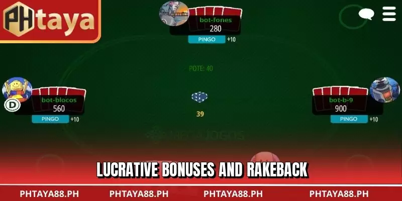 Lucrative bonuses and rakeback